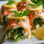 Lemon Basil Salmon Rolls