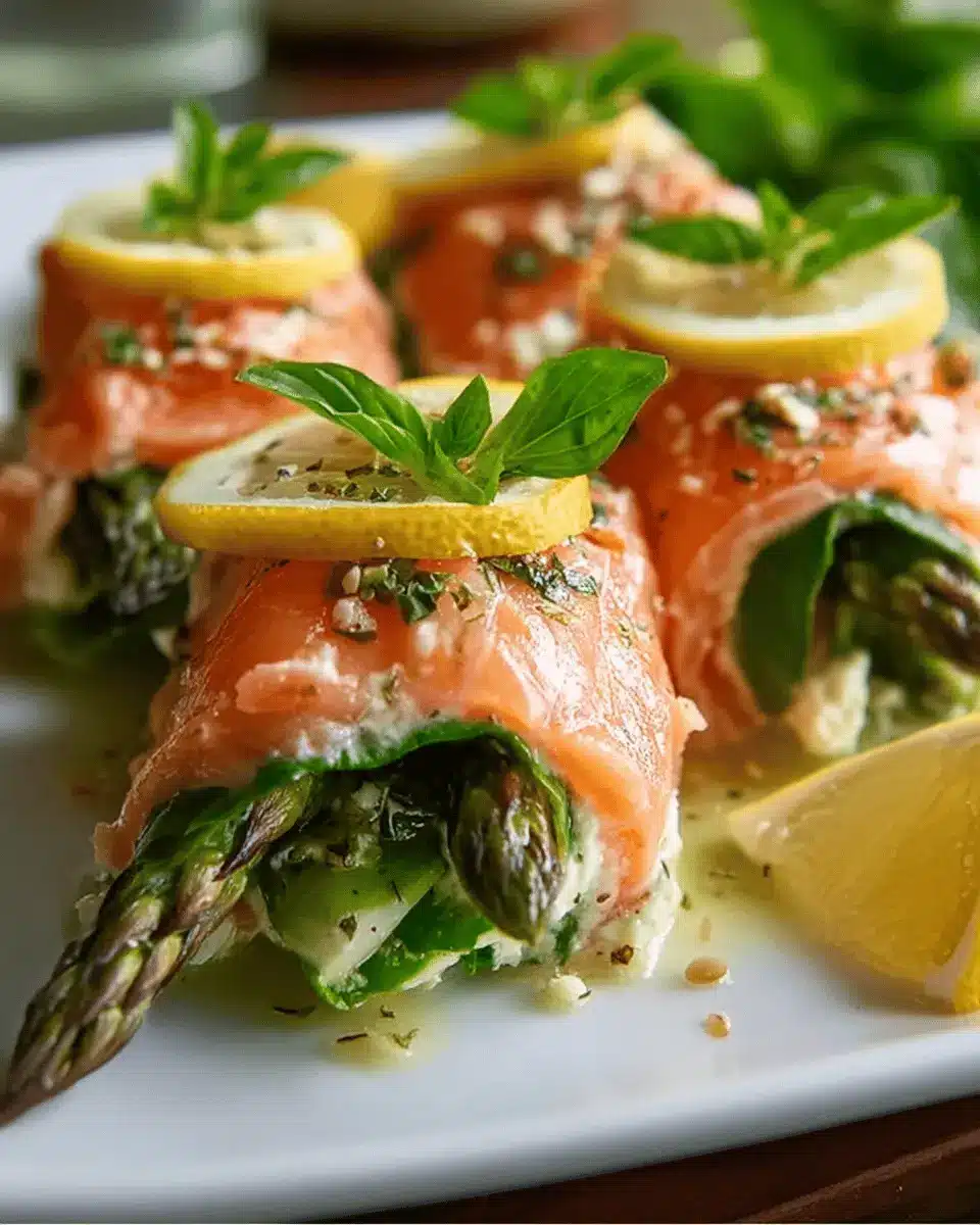 Lemon Basil Salmon Rolls