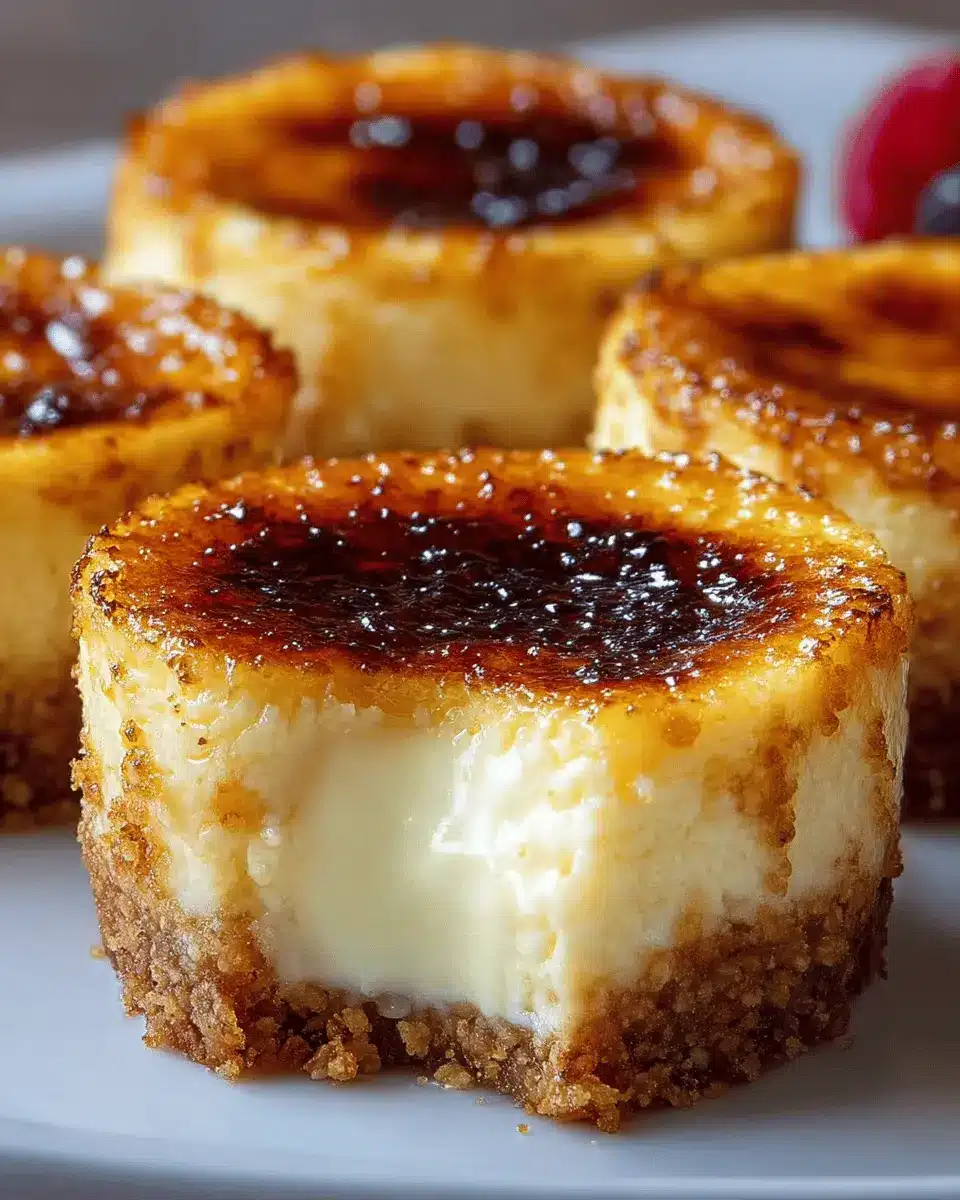Irresistible Mini Crème Brûlée Cheesecakes