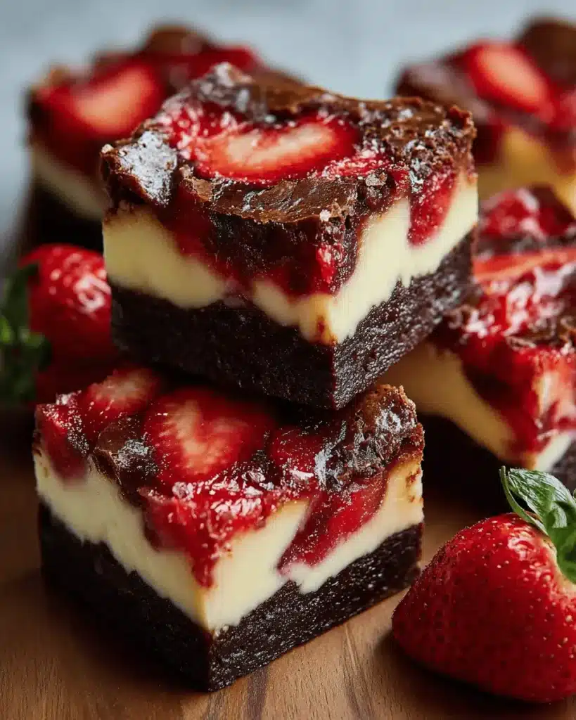 Strawberry Cheesecake Brownies