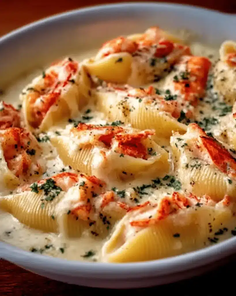 Lobster‑Stuffed Shells in Creamy Alfredo Sauce