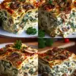 Creamy Mushroom Spinach Lasagna