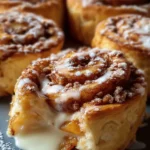 Peach Cheesecake Cinnamon Rolls