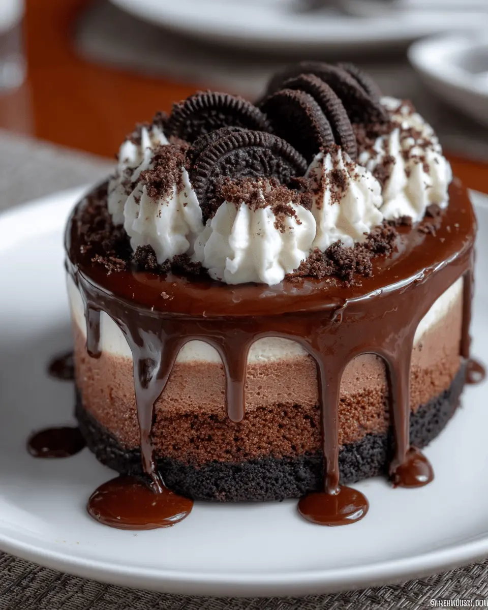Triple Chocolate Cheesecake Decadent Layered Dessert