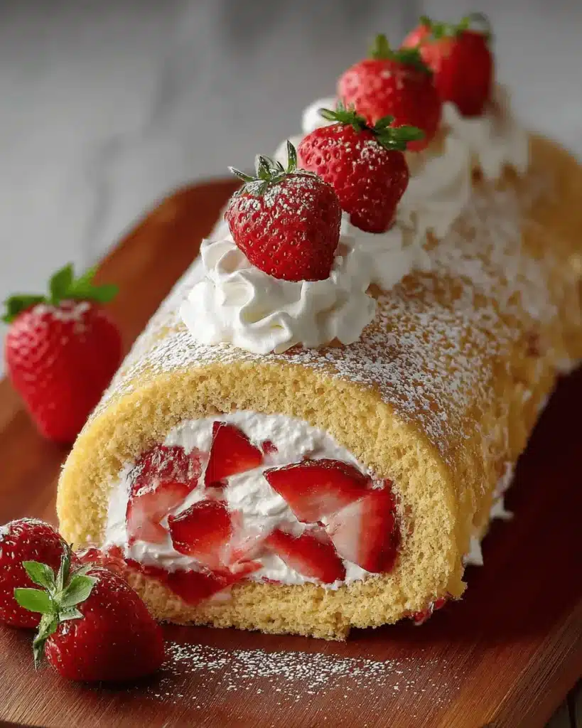 Strawberry Shortcake Cake Roll