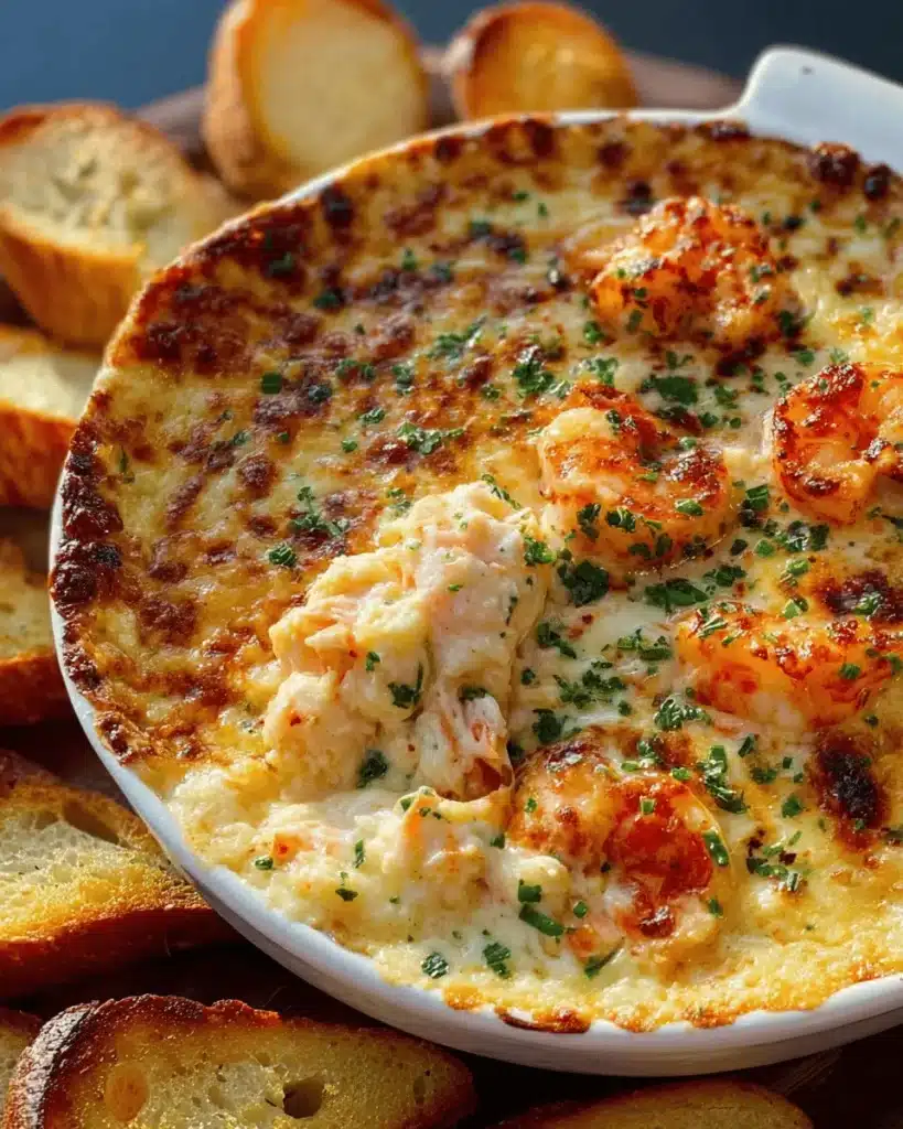 Cheesy Shrimp & Crab Bake Dip