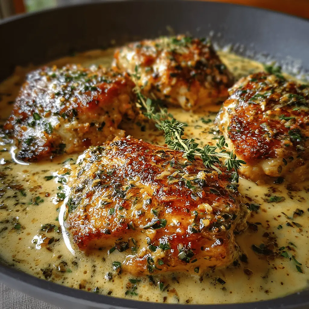 Creamy Garlic Parmesan Chicken Thighs
