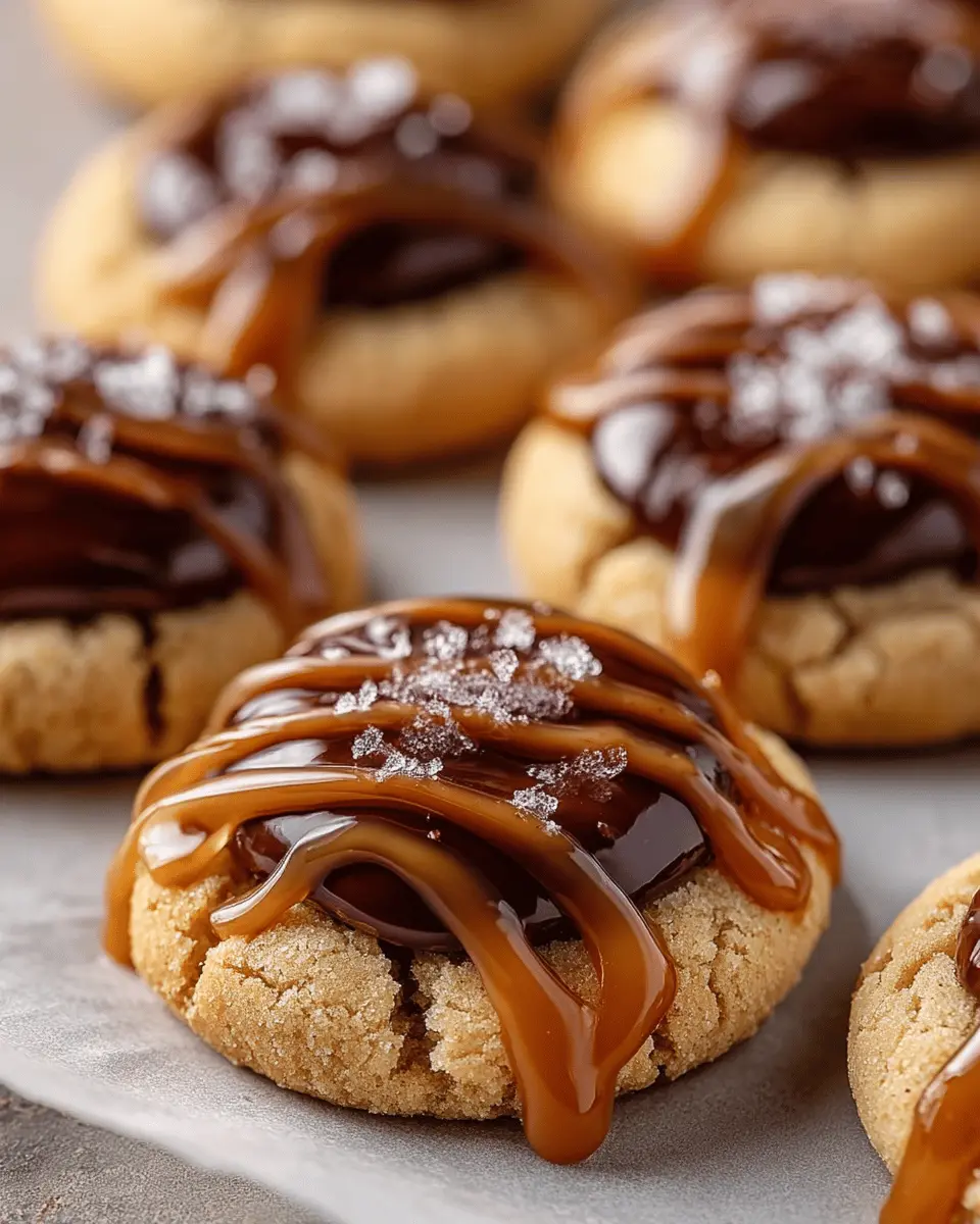 Twix Thumbprint Cookies