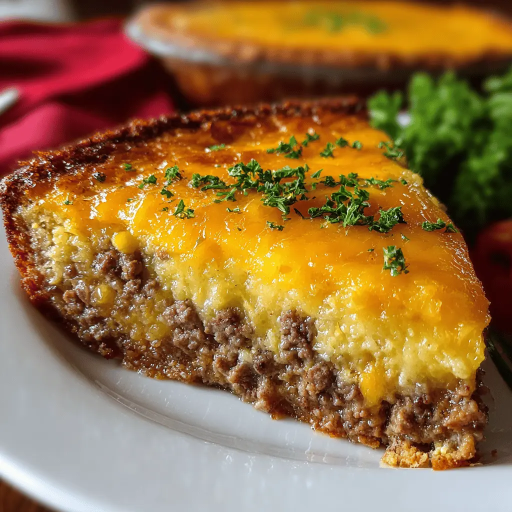 Southern Style Cheeseburger Pie