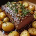 Roasted Beef Sirloin with Garlic Potatoes