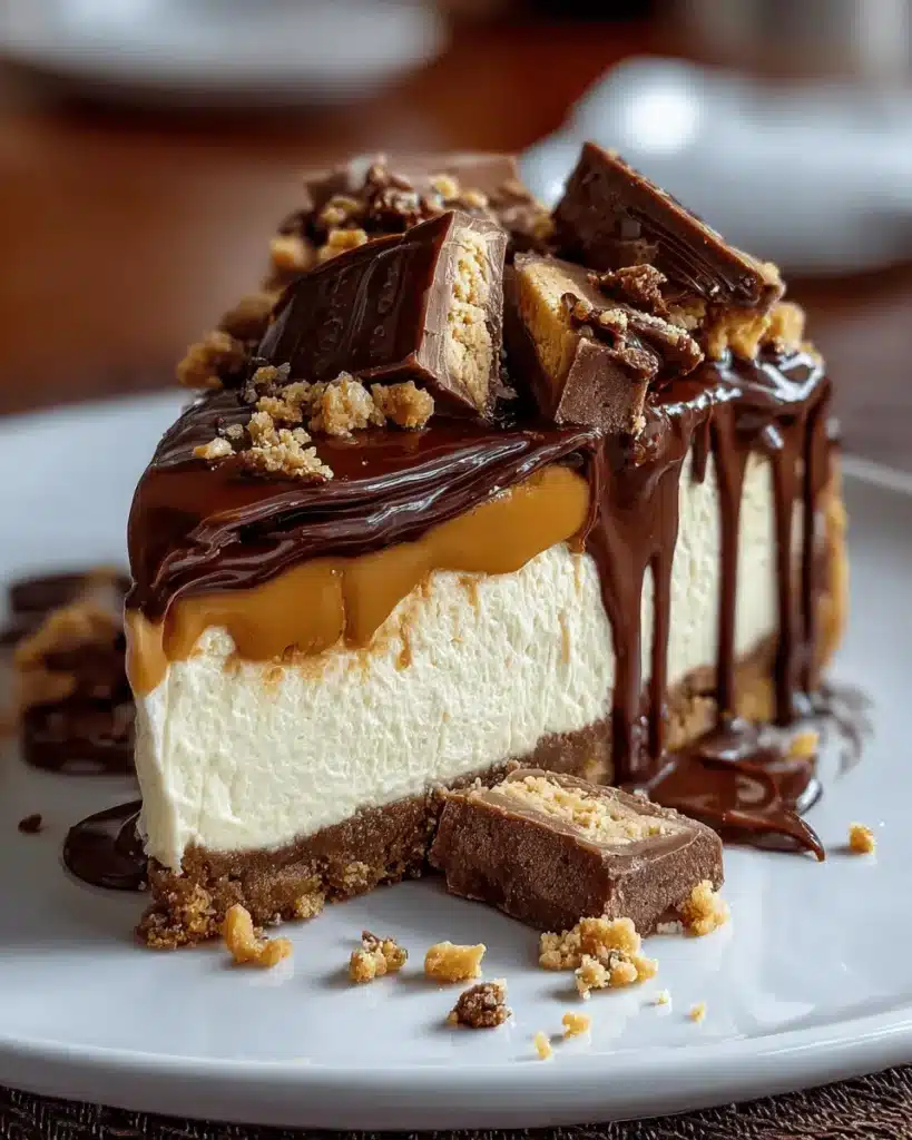 No‑Bake Twix Cheesecake
