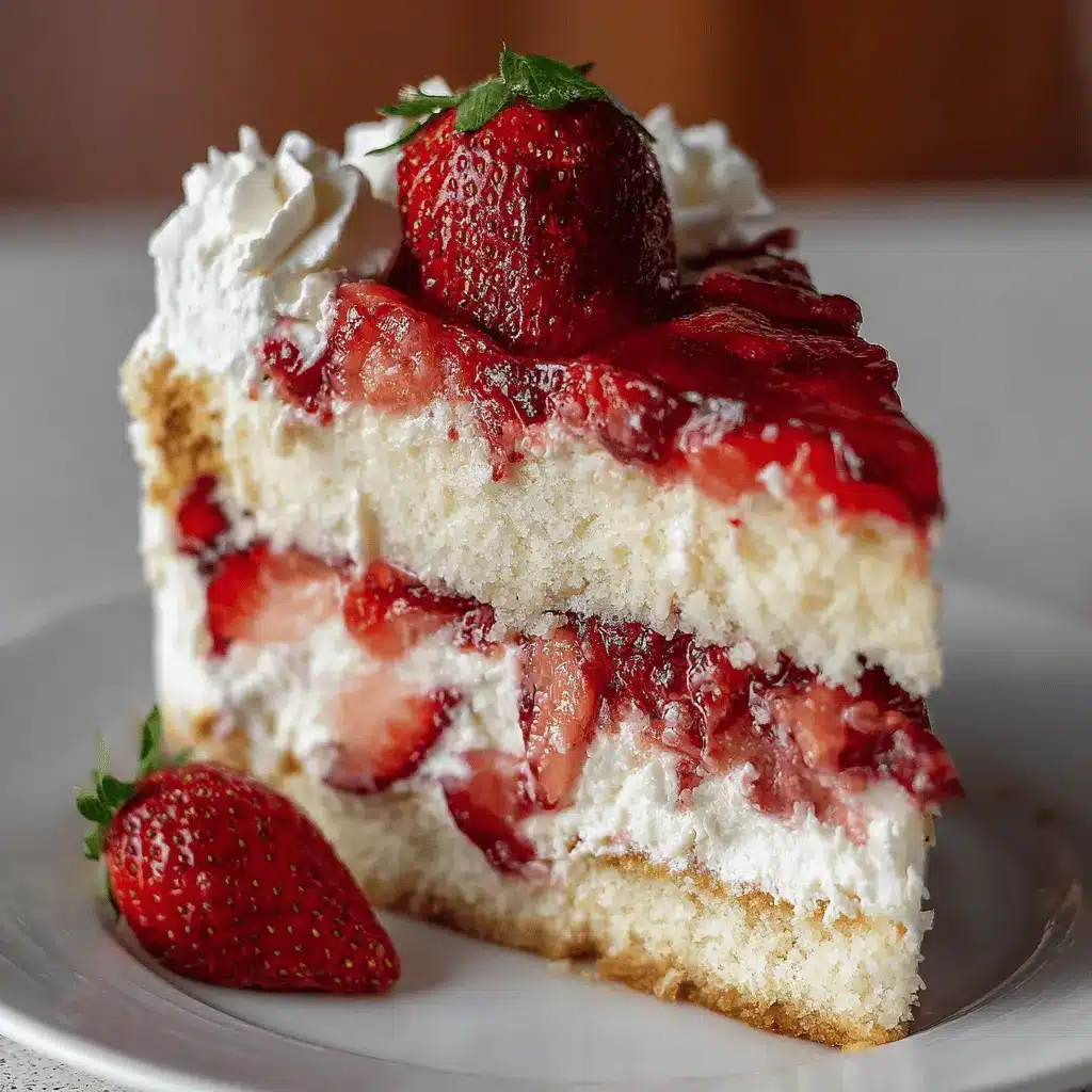 Strawberries and Cream Dream Layer Cheesecake Cake