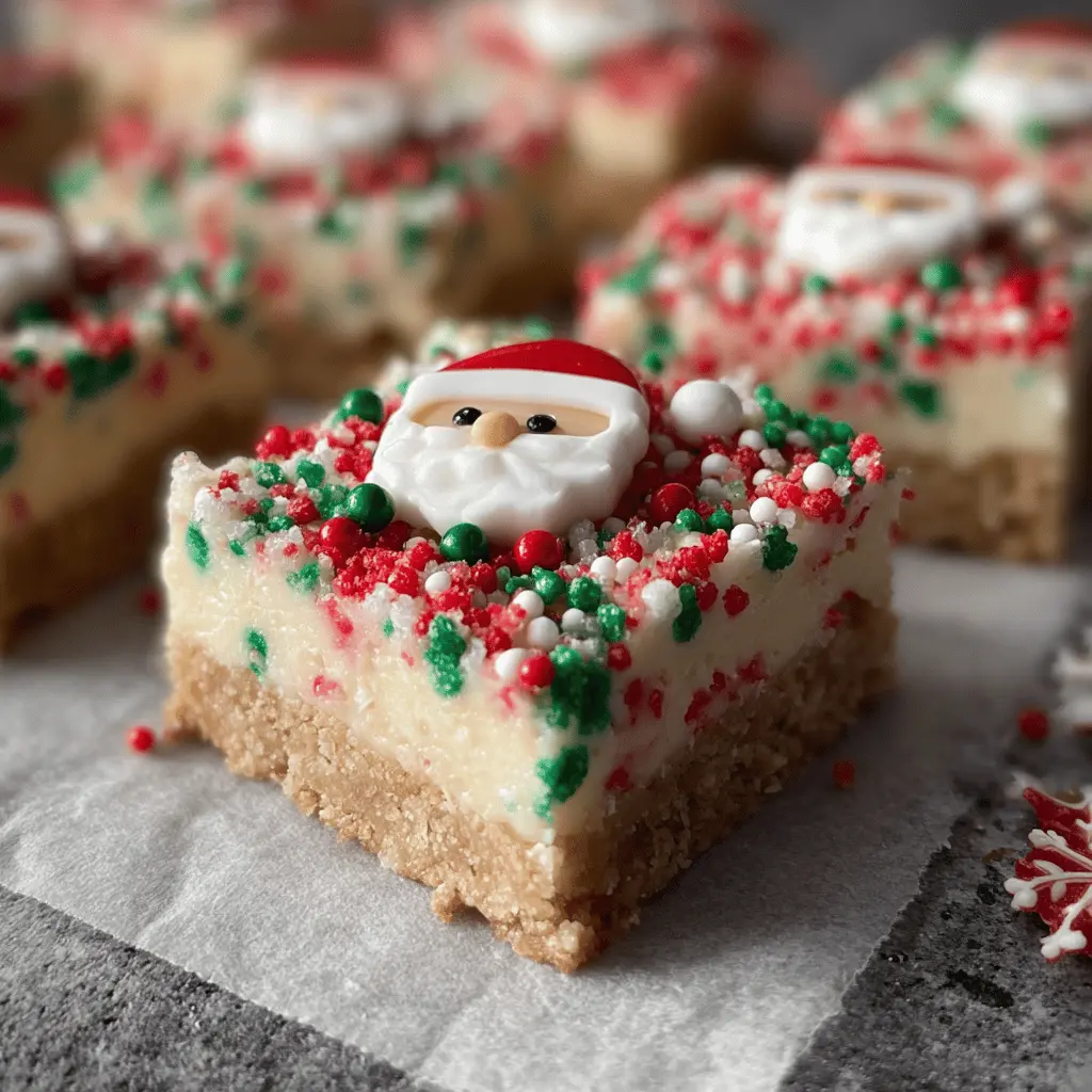 Santa’s No‑Bake Sugar Cookie Bars
