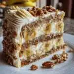 Heavenly Banana Walnut Cream Cake