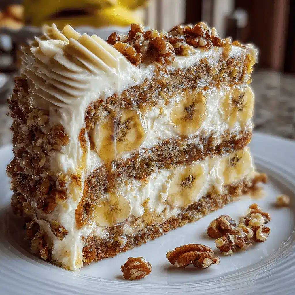 Heavenly Banana Walnut Cream Cake