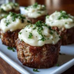 Mini Meatloaf Muffins with Mashed Potato Frosting
