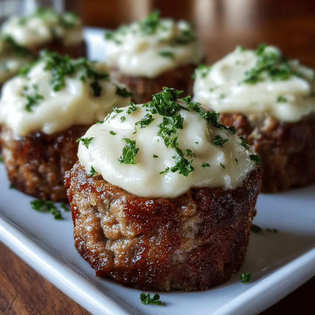 Mini Meatloaf Muffins with Mashed Potato Frosting
