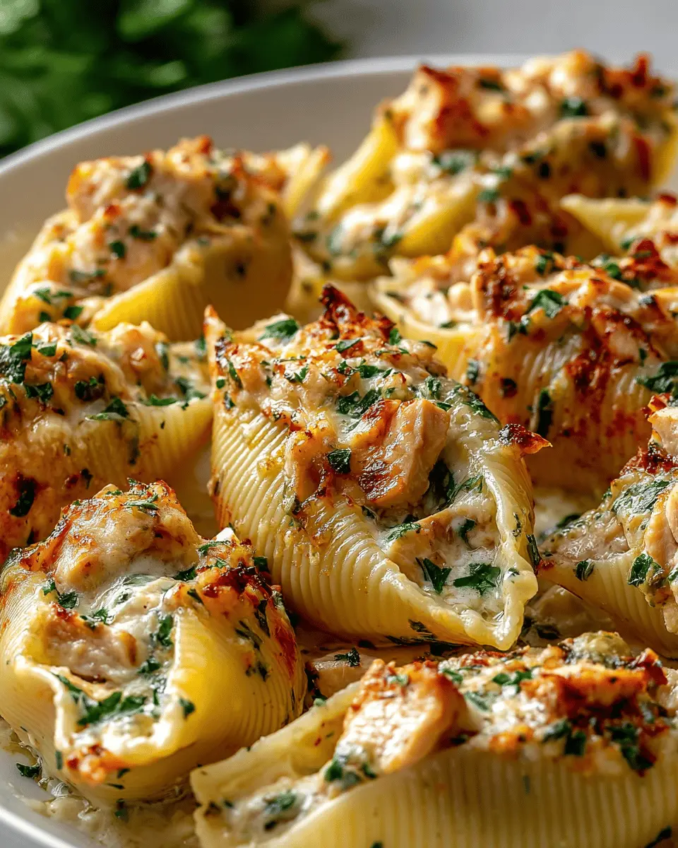 Stuffed Shells with Chicken & Garlic‑Butter