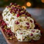 Holiday Cranberry Pistachio Cream Cheese Celebration Log