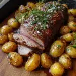Roasted Beef Loin with Garlic Potatoes