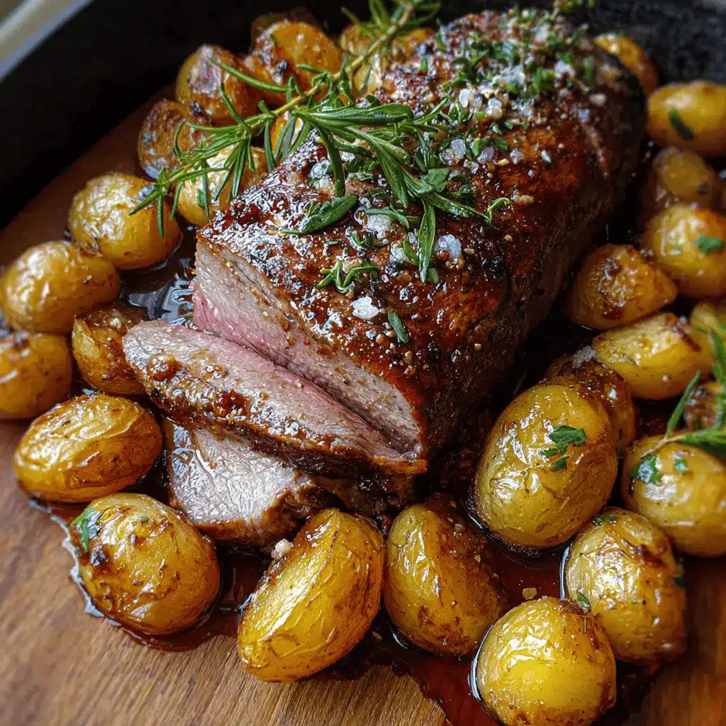Roasted Beef Loin with Garlic Potatoes