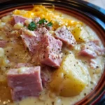 Creamy Crockpot Ham & Potatoes