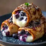 Crispy Blueberry Cream Cheese Rolls