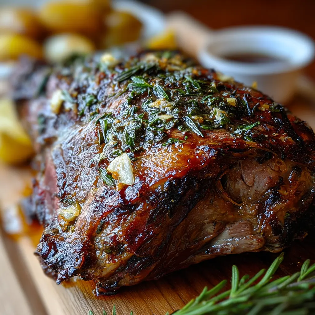 Greek Roasted Leg of Lamb (Traditional Garlic & Lemon Lamb)