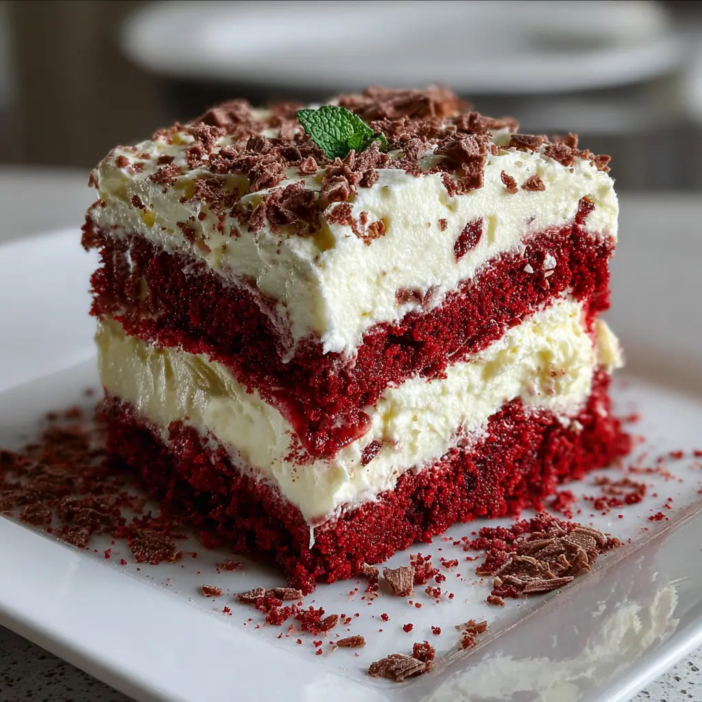 Red Velvet Dessert Lasagna