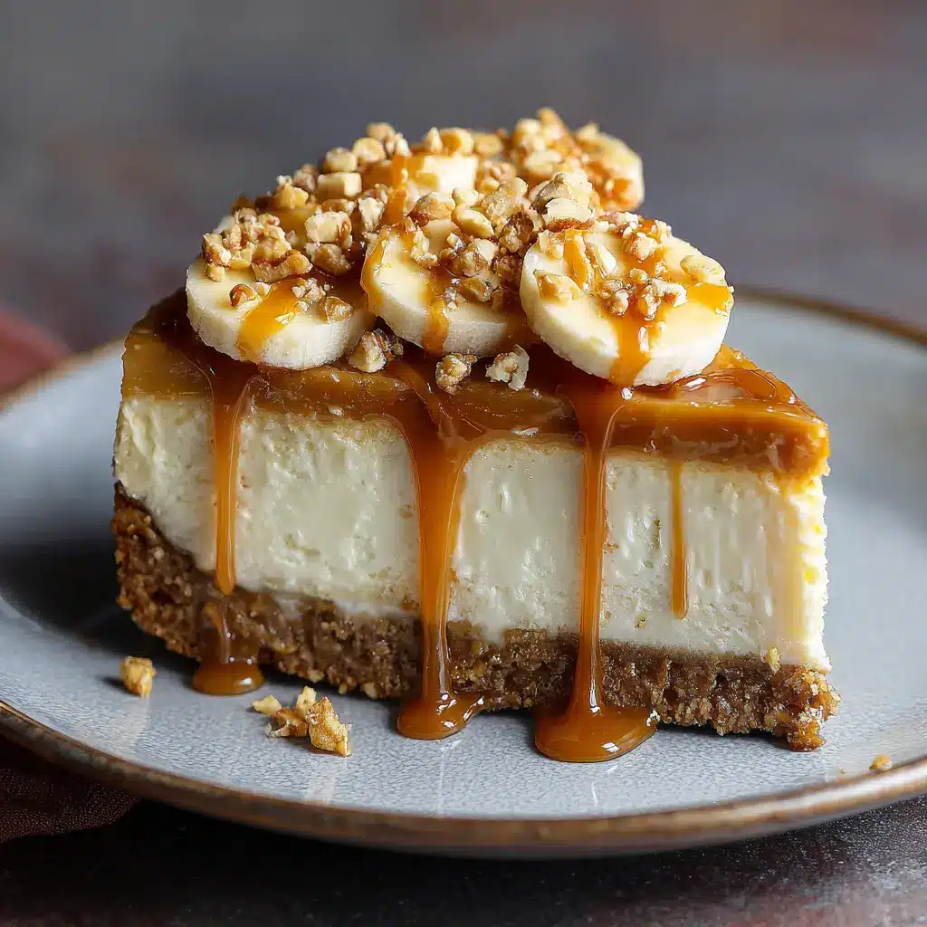 Banana Caramel Peanut Butter Cheesecake