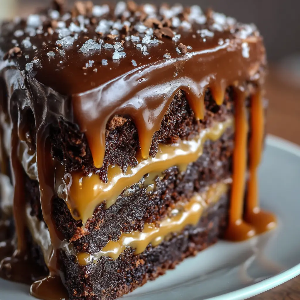 Decadent Caramel Chocolate Cake