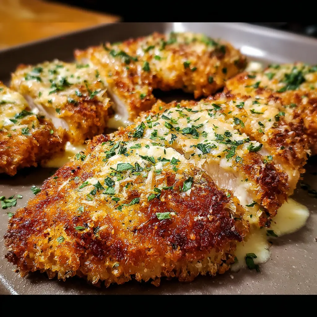 Mayonnaise and Parmesan–Coated Chicken