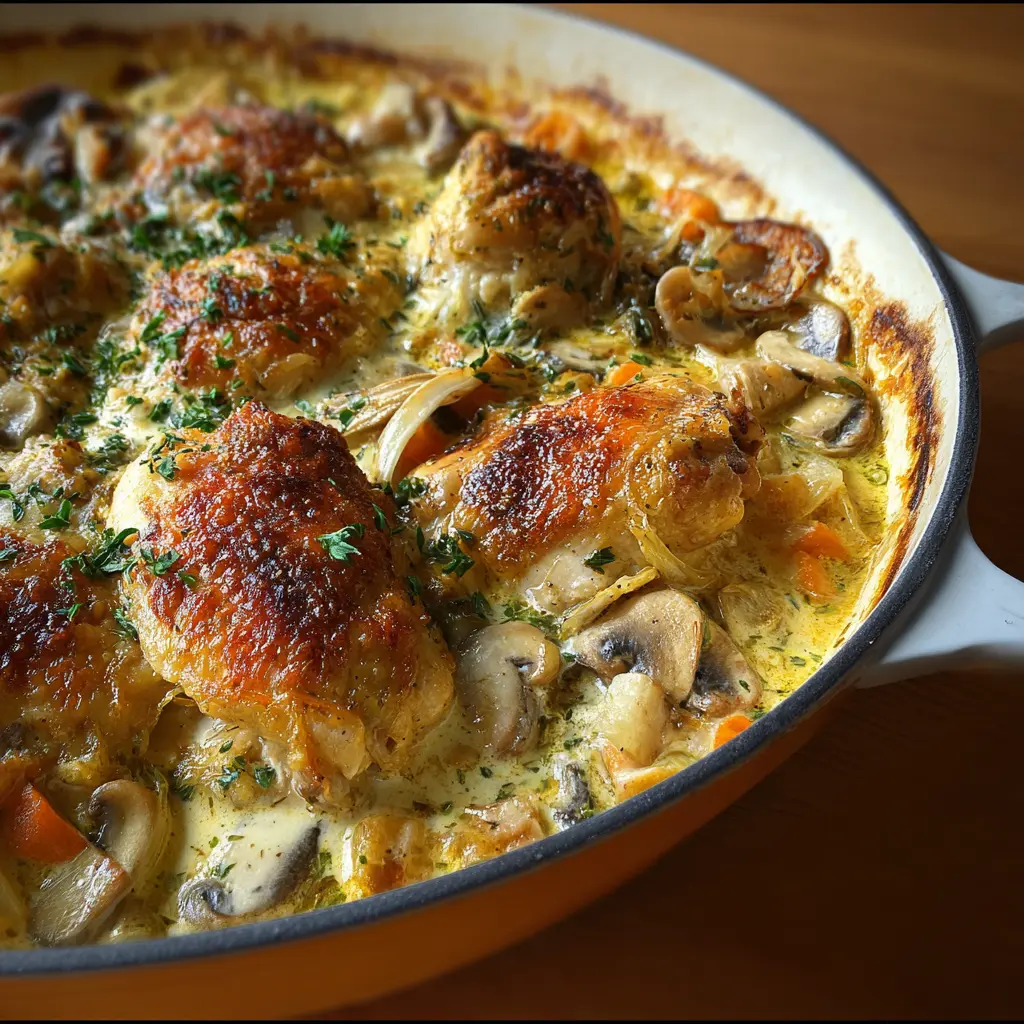 Creamy French‑Style Chicken Casserole