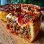 Deep‑Dish Hamburger, Sausage & Pepperoni Pie