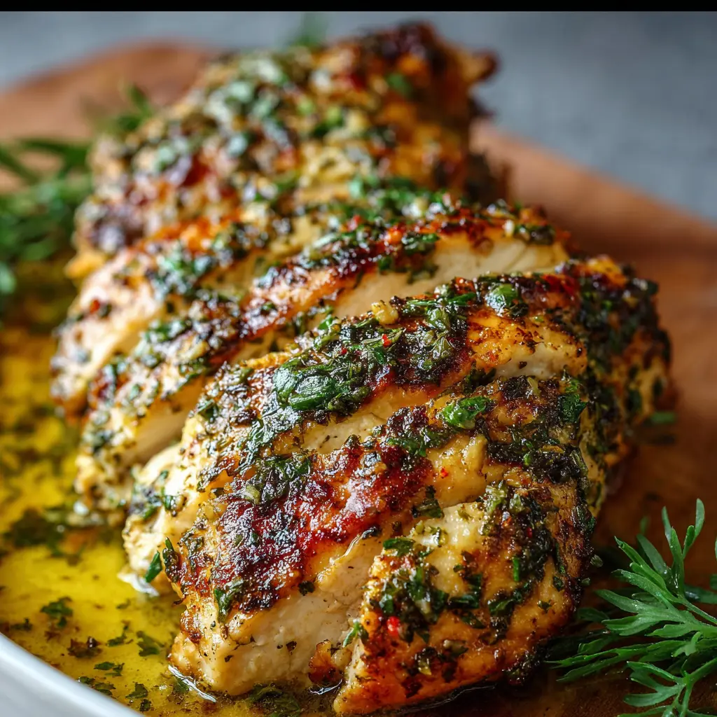 Juicy Garlic Herb Butter Baked Chicken Breast