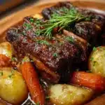 Polish Braised Beef Ribs with Root Vegetables