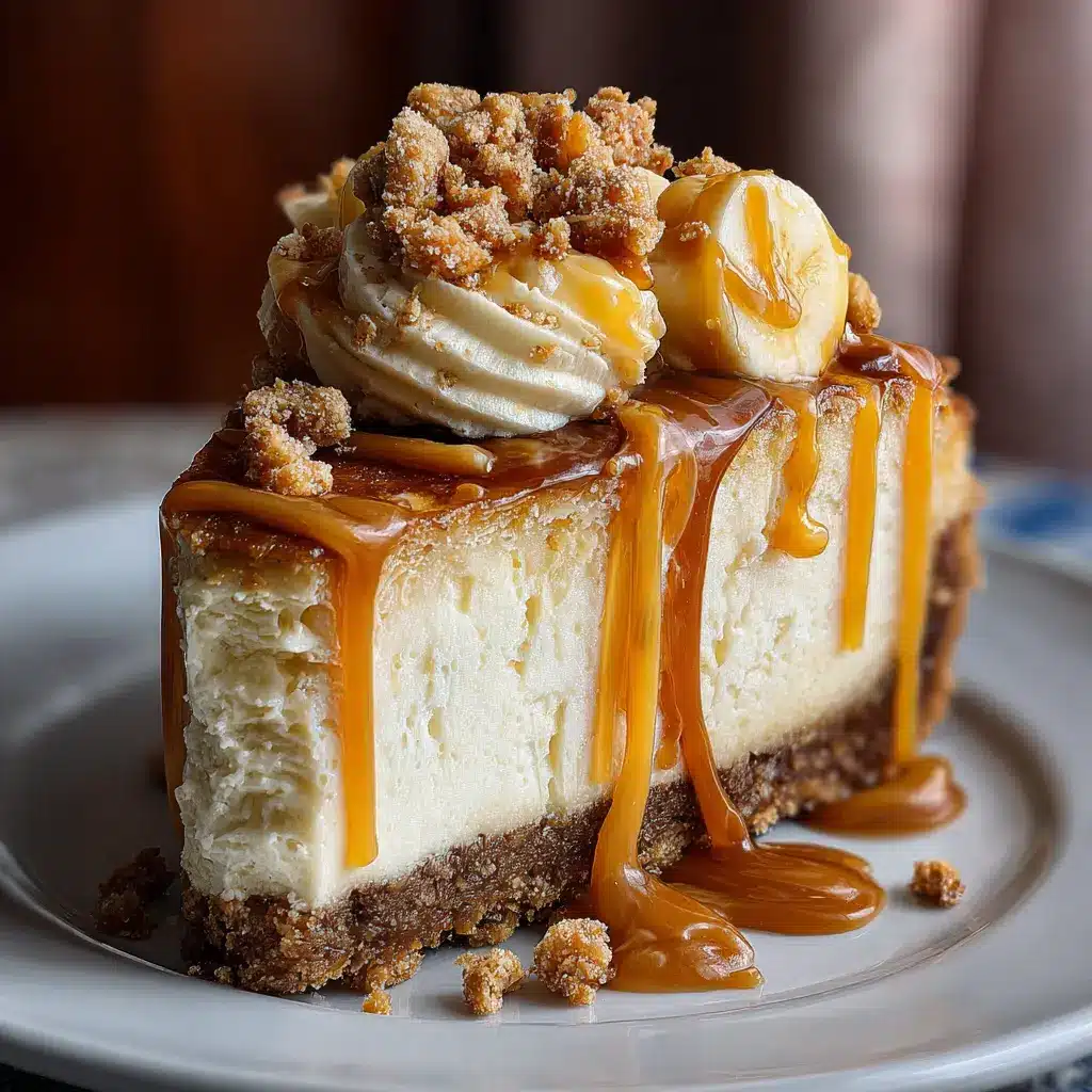 Banana Caramel Peanut Butter Cheesecake