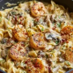 Creamy Shrimp Pasta with Mushrooms