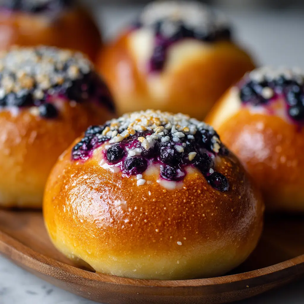 Blueberry Brioche Buns
