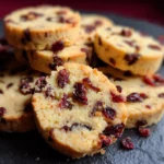 Keto Cranberry Orange Shortbread Cookies