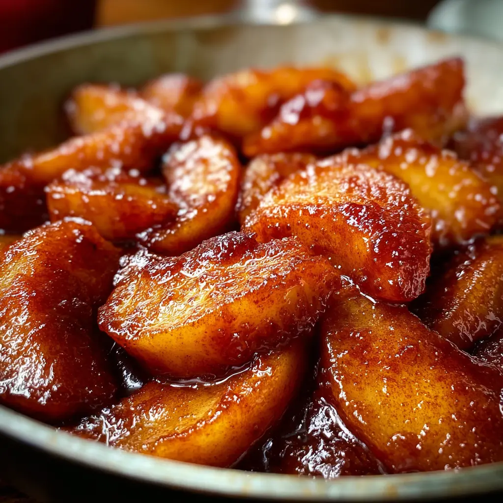 Fried Apples with Brown Sugar Cinnamon Glaze