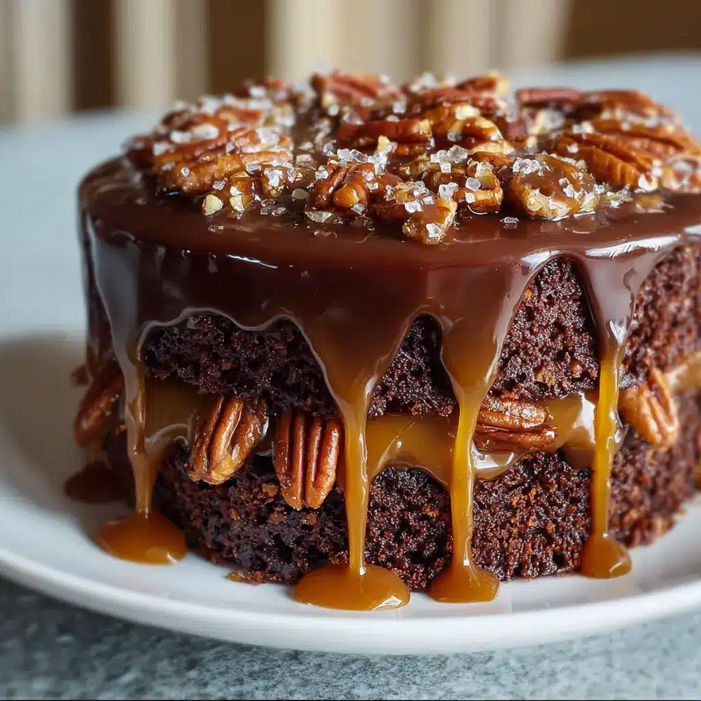 Chocolate Caramel Pecan Cake