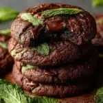 Soft & Chewy Chocolate Mint Cookies