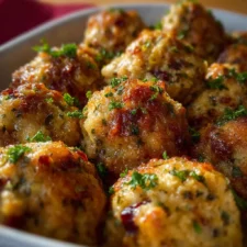 Crispy Stuffing Balls: Easy Recipe with Turkey Bacon & Chicken Ham