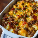 Cheesy Hamburger Potato Casserole
