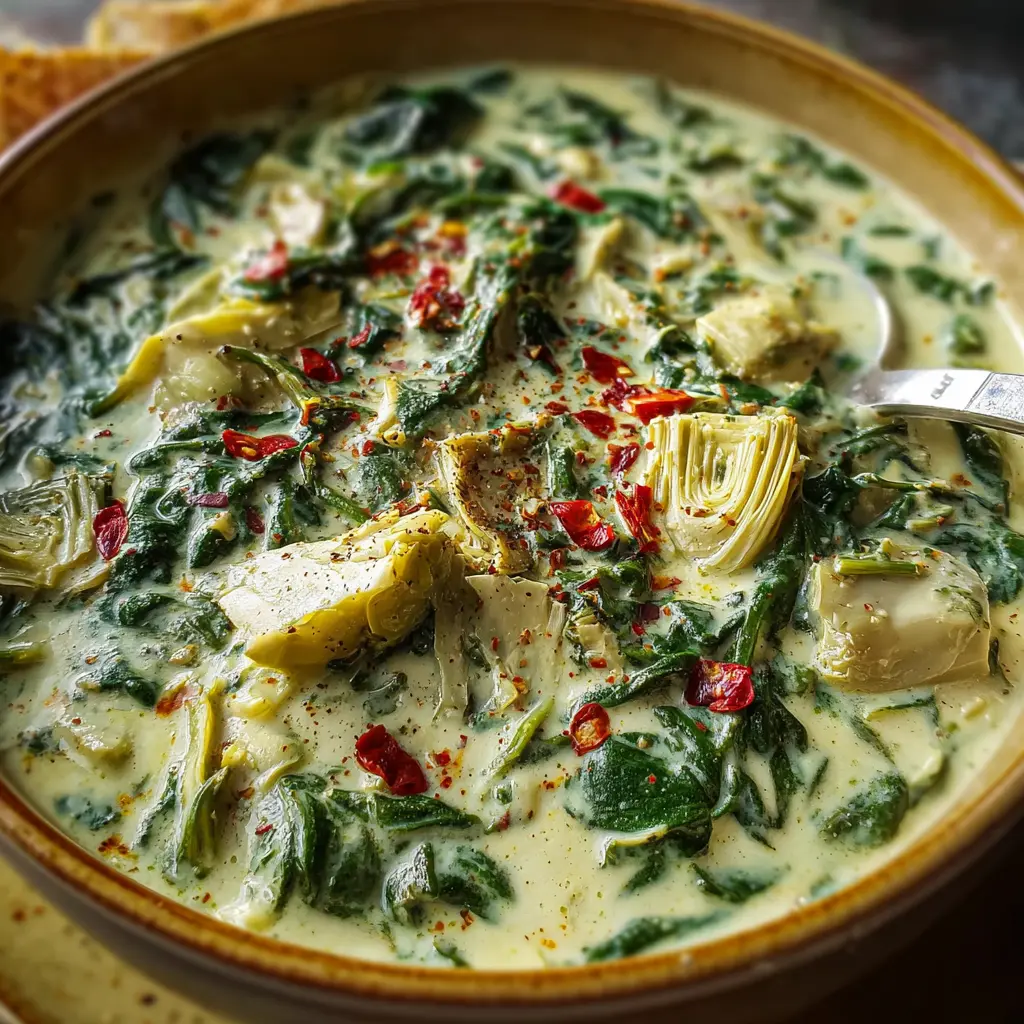 Creamy Spinach Artichoke Soup
