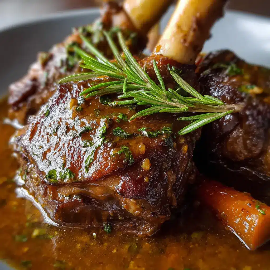 Slow-Cooked Lamb Shanks with Herb-Infused Gravy