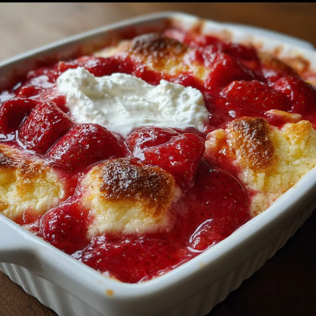 Strawberry Cream Cheese Cobbler