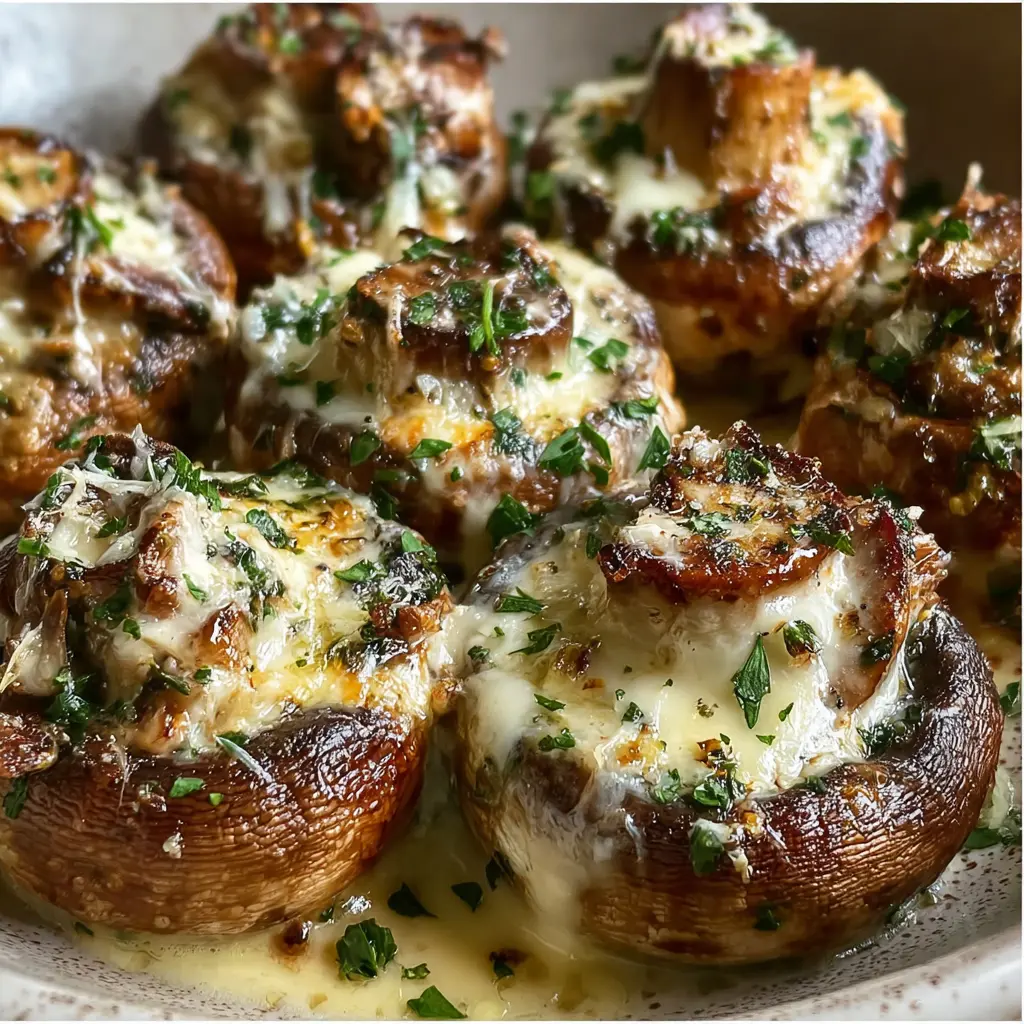 Creamy Garlic Parmesan Mushrooms