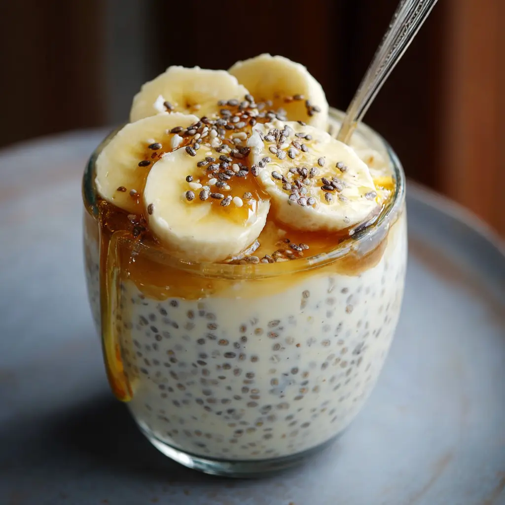Banana Chia Honey Milk Pudding
